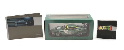 An Aston Martin DBR9 1:18 scale model