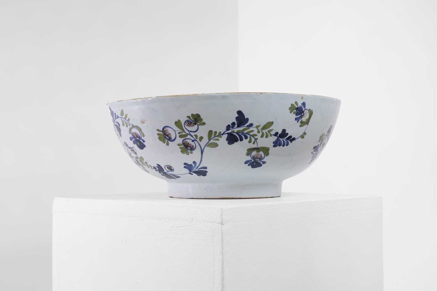 A delftware tin-glazed earthenware punchbowl, - Image 5 of 21