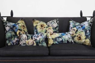 A group of five velvet cushions by Designers Guild,