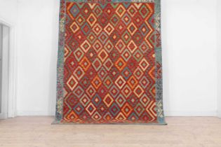 A kilim flat-weave rug,