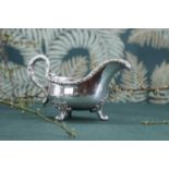 A Victorian silver sauce boat,
