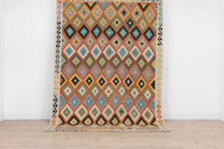 A kilim flat-weave rug,