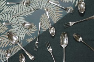 A collection of George III Irish silver flatware,