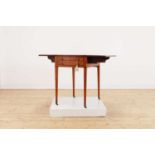 A satinwood and rosewood crossbanded Pembroke table,