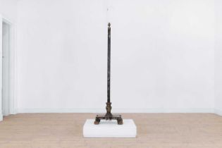 An export lacquered floor lamp,