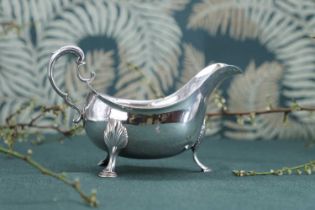 A George III Irish silver sauce boat,