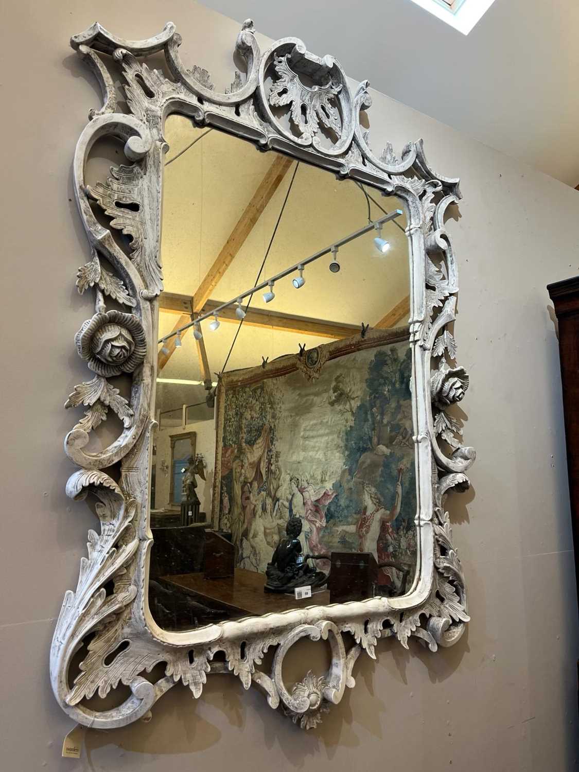 A pair of George III-style painted wooden mirrors, - Image 26 of 26