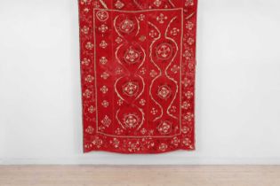 A suzani embroidered panel,