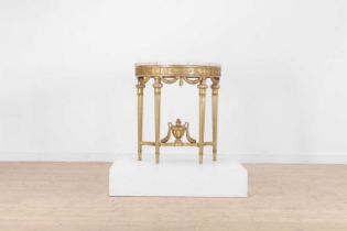 A Gustavian-style giltwood pier table,