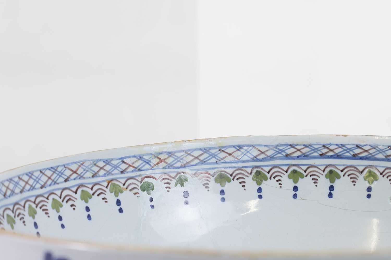 A delftware tin-glazed earthenware punchbowl, - Image 6 of 21