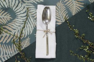 A Queen Anne silver marrow spoon,