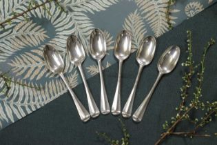 A set of six George II Irish silver tablespoons,