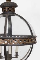 A large bronze, gilt-brass and glass 'Original' globe lantern by Jamb,