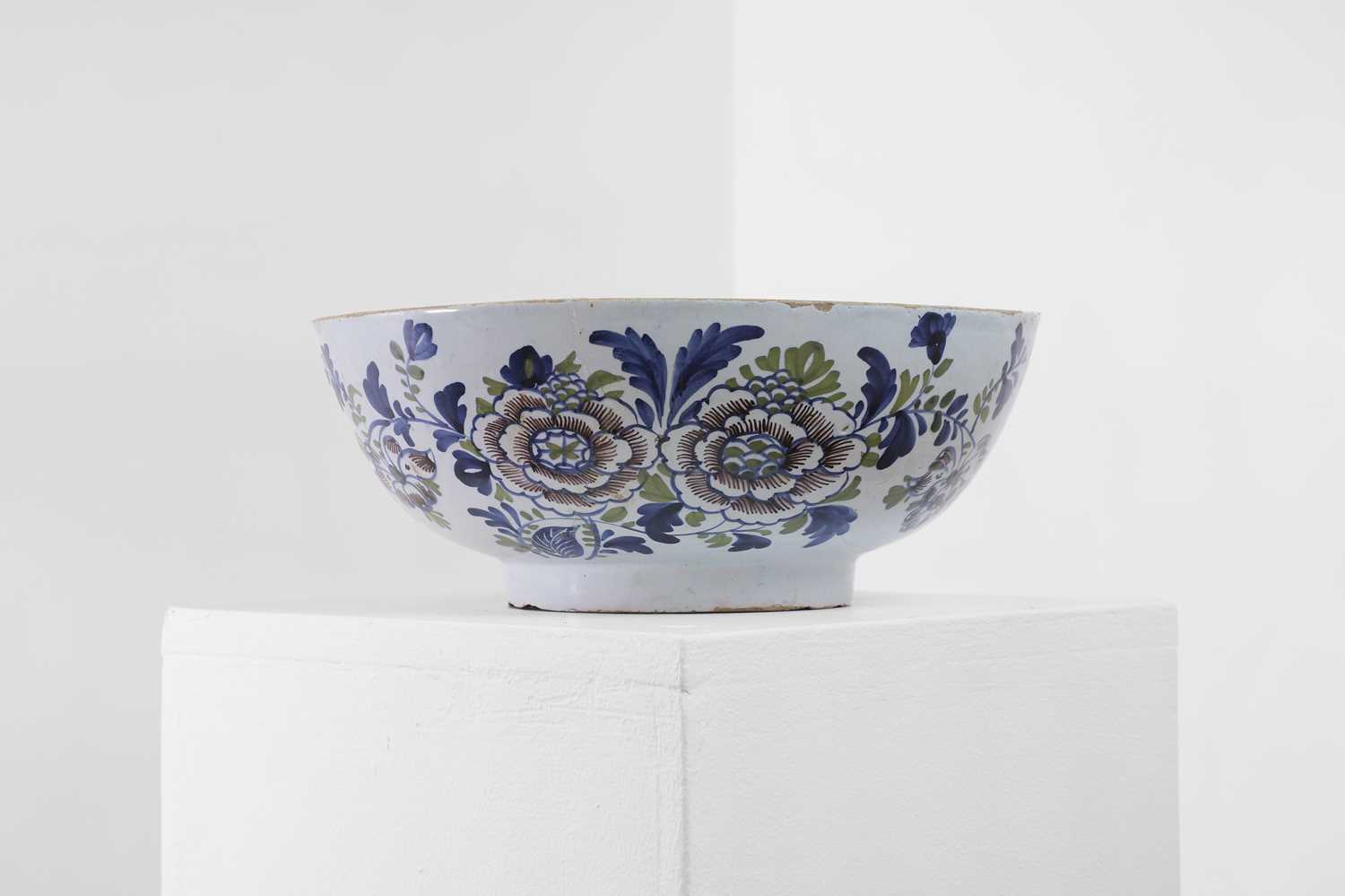A delftware tin-glazed earthenware punchbowl, - Image 8 of 21