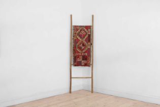 A silk embroidered Lakai suzani table runner or hanging,