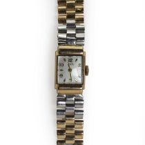 A ladies' bicoloured Girard Perregaux mechanical bracelet watch,