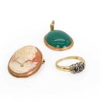 A small group of gold jewellery,