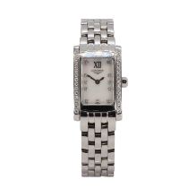 A stainless steel Longines Dolce Vita Audrey Hepburn edition quartz bracelet watch,