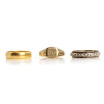 Three gold rings,