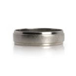 A platinum wedding ring,