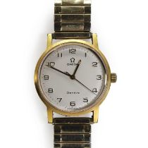 A gentlemen's bi-colour stainless steel Omega Genève mechanical watch,