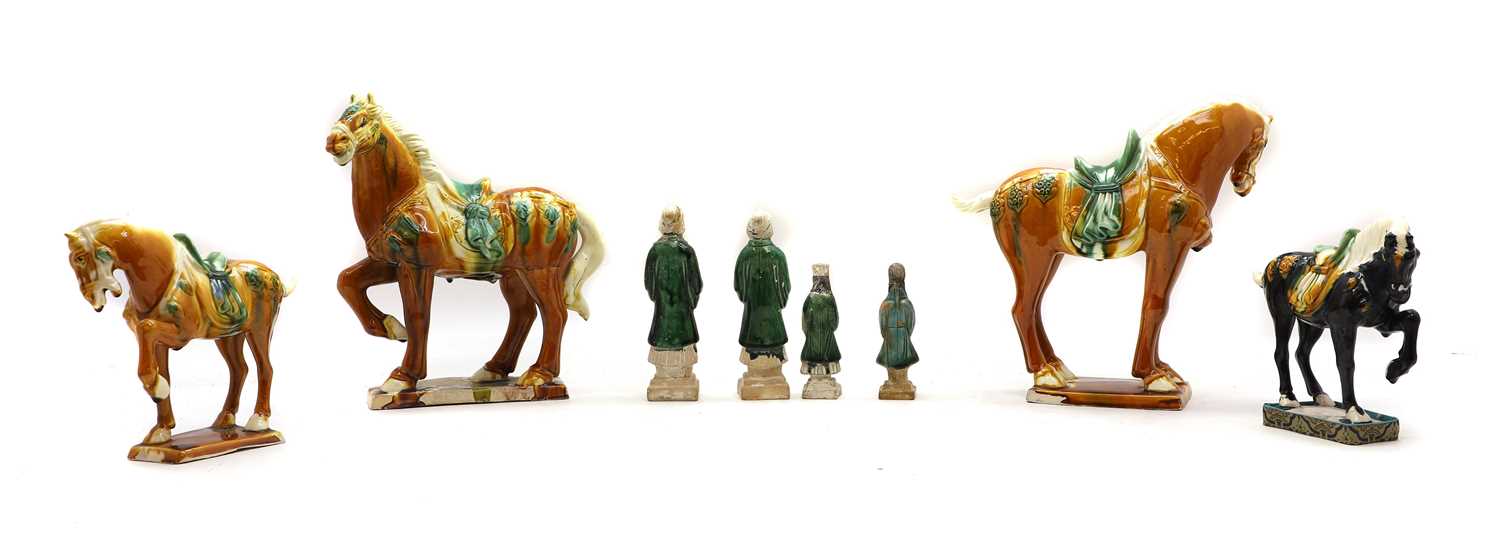 A group of four Tang style sancai pottery horses - Image 2 of 3