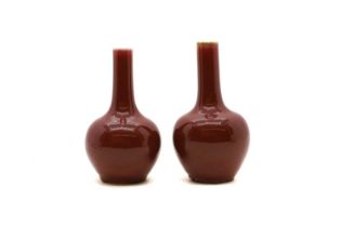 Two Chinese flambé vases,