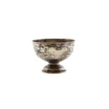 An Art Nouveau silver pedestal bowl