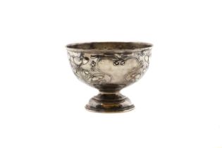 An Art Nouveau silver pedestal bowl