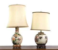 A Chinese vase table lamp,