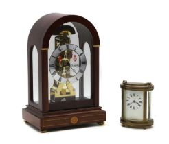 A Sewills of Liverpool skeleton mantle clock,