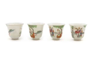 A collection of four Chinese famille rose cups,