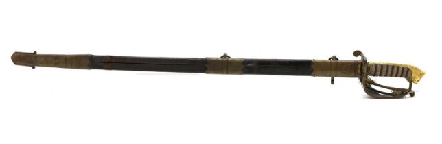 A Royal Naval Officer's sword,