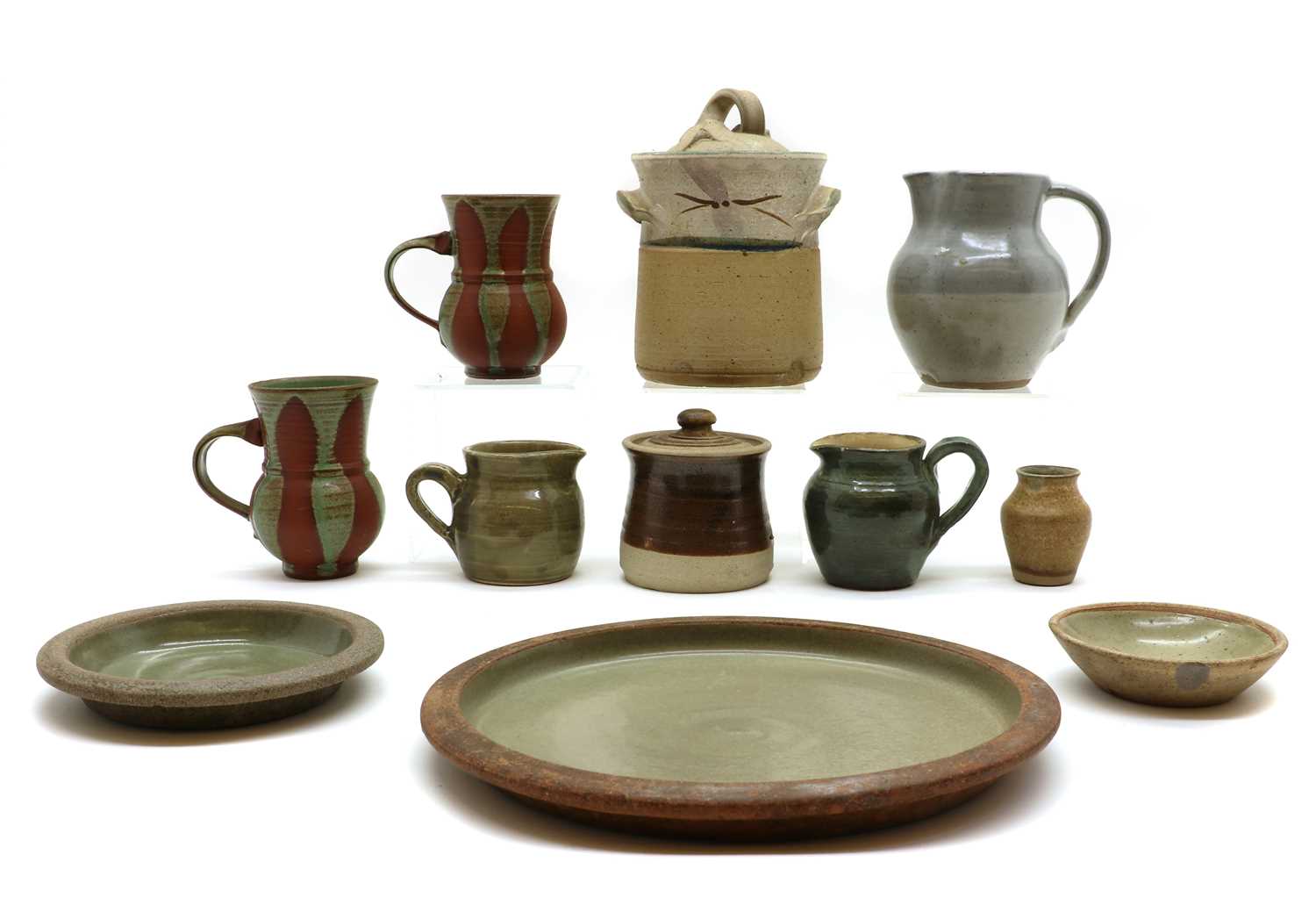 A collection of studio pottery