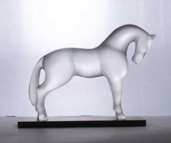 A Lalique glass 'Siglavy' horse