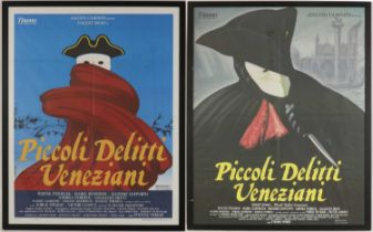 Two framed Italian film posters