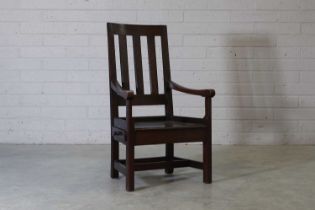 A Scottish Arts and Crafts oak armchair,