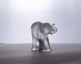 A Lalique glass 'Timora' elephant