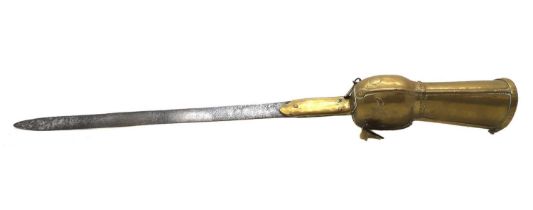 An Indian gauntlet sword or pata,