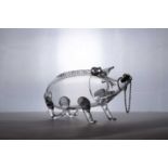 A Karhula glass 'gin pig' decanter