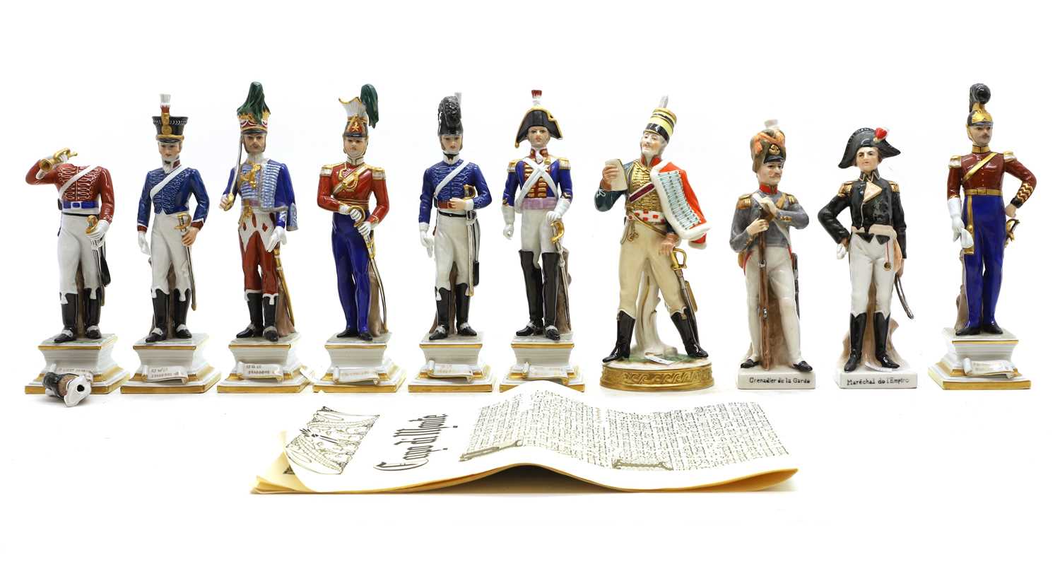 A group of Capodimonte porcelain figures