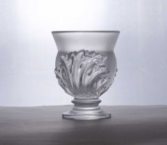 A Lalique glass 'Thistle' vase