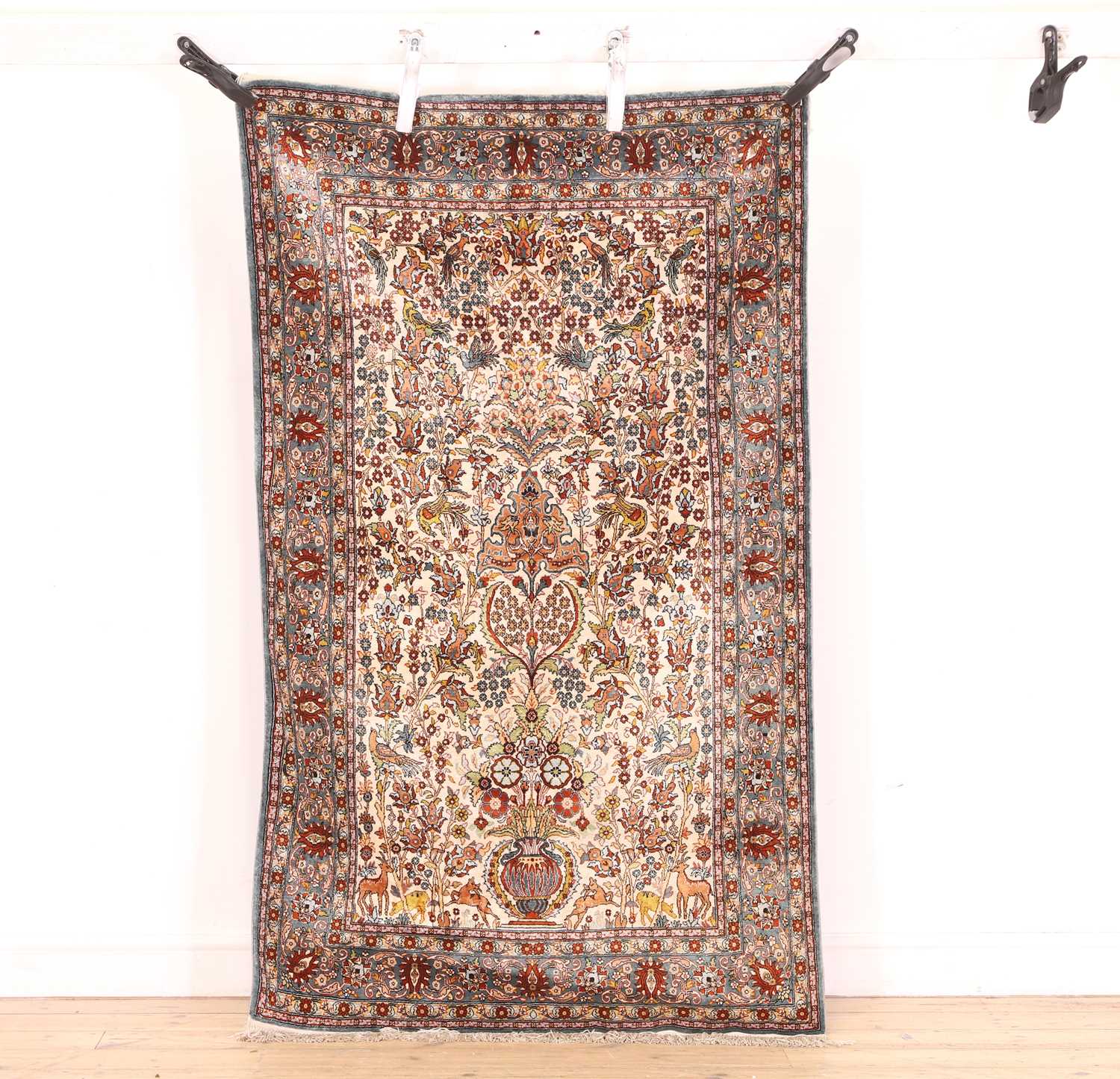 A silk tree of life design rug