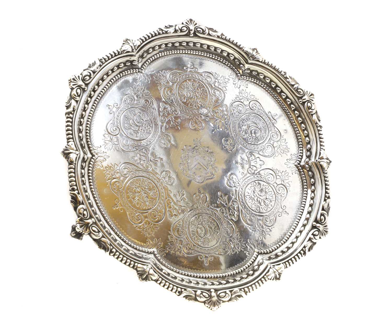 A Victorian silver salver