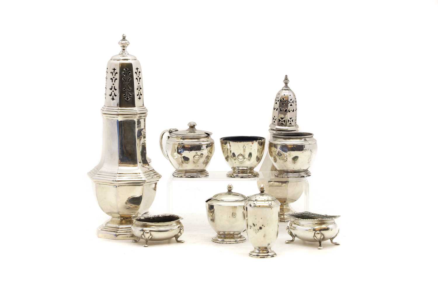 A collection of silver cruet items - Bild 3 aus 3