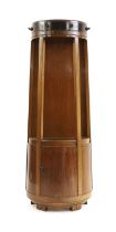 An Art Deco mahogany and inlaid hall stand,