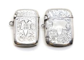 Two silver vesta cases