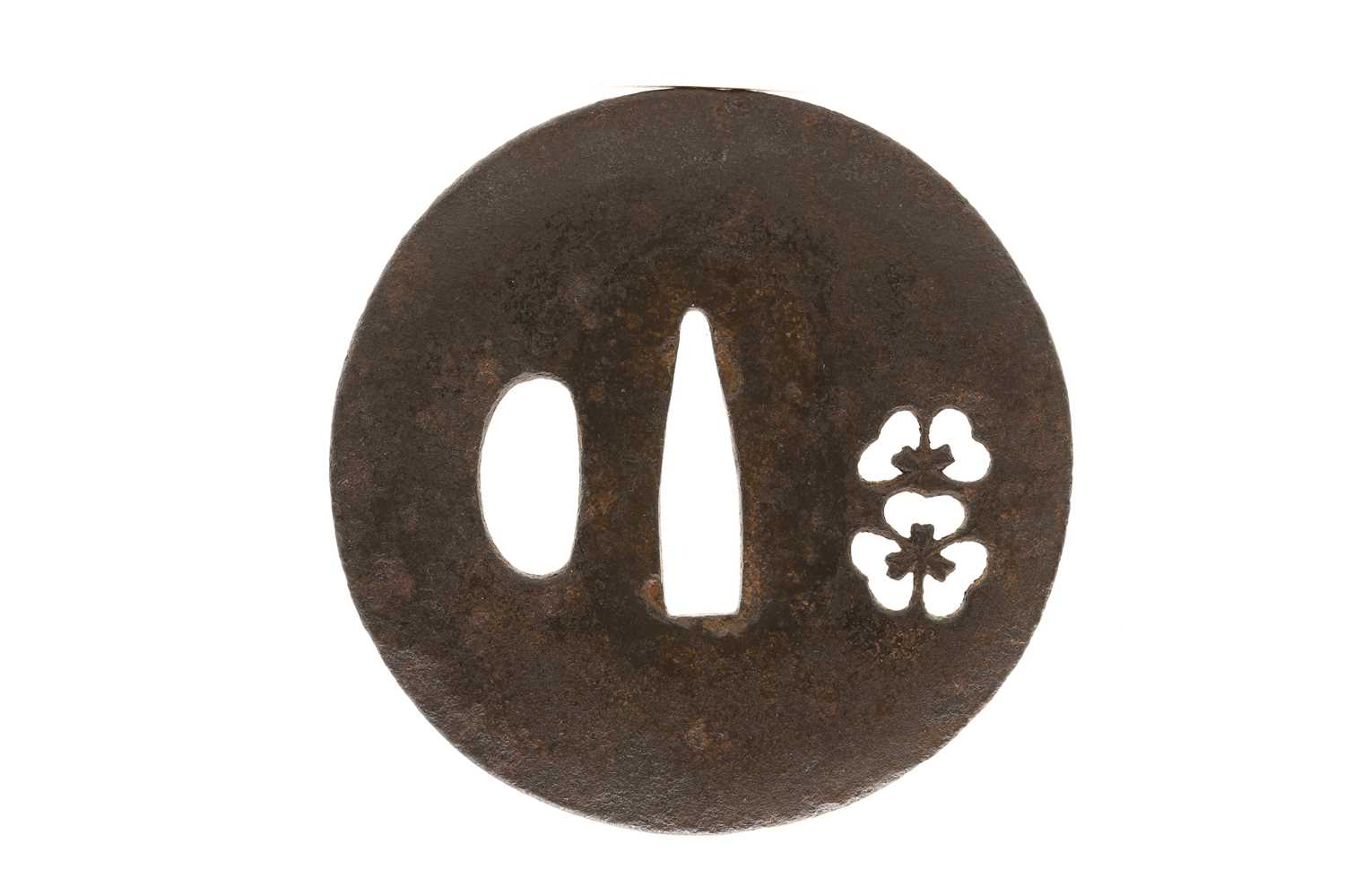 A Japanese Tosho School iron tsuba, - Image 2 of 2