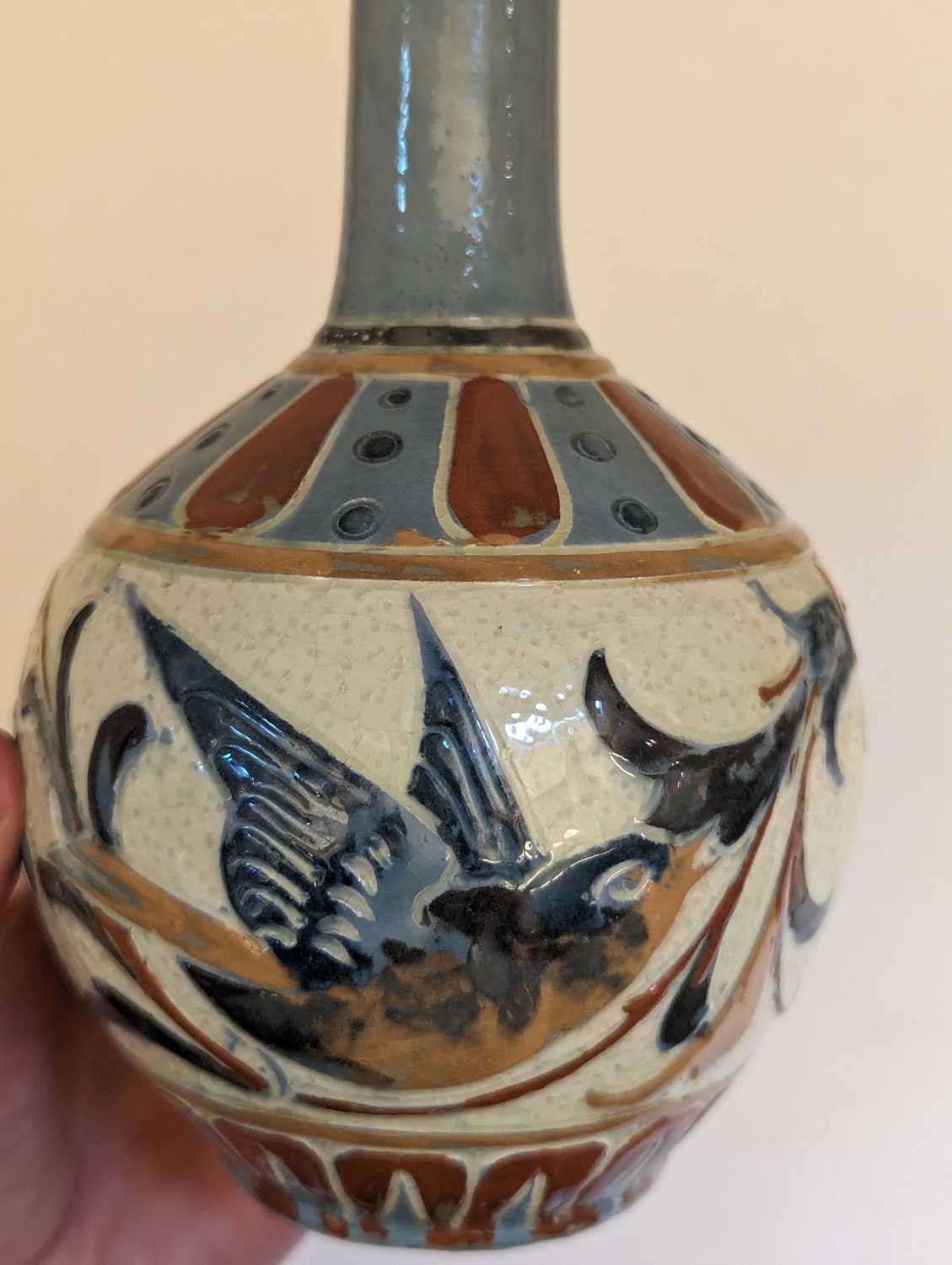 A Brannam Pottery solifleur vase. - Image 13 of 15