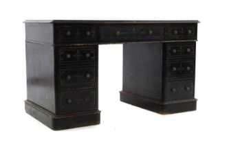 A Victorian Aesthetic Period pedestal desk